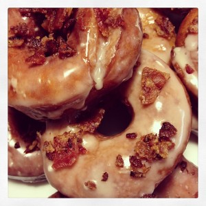 Bacon donuts make everything better.