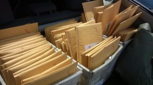 One of many, *many* trips to Post Office to deliver OBM reward kits.